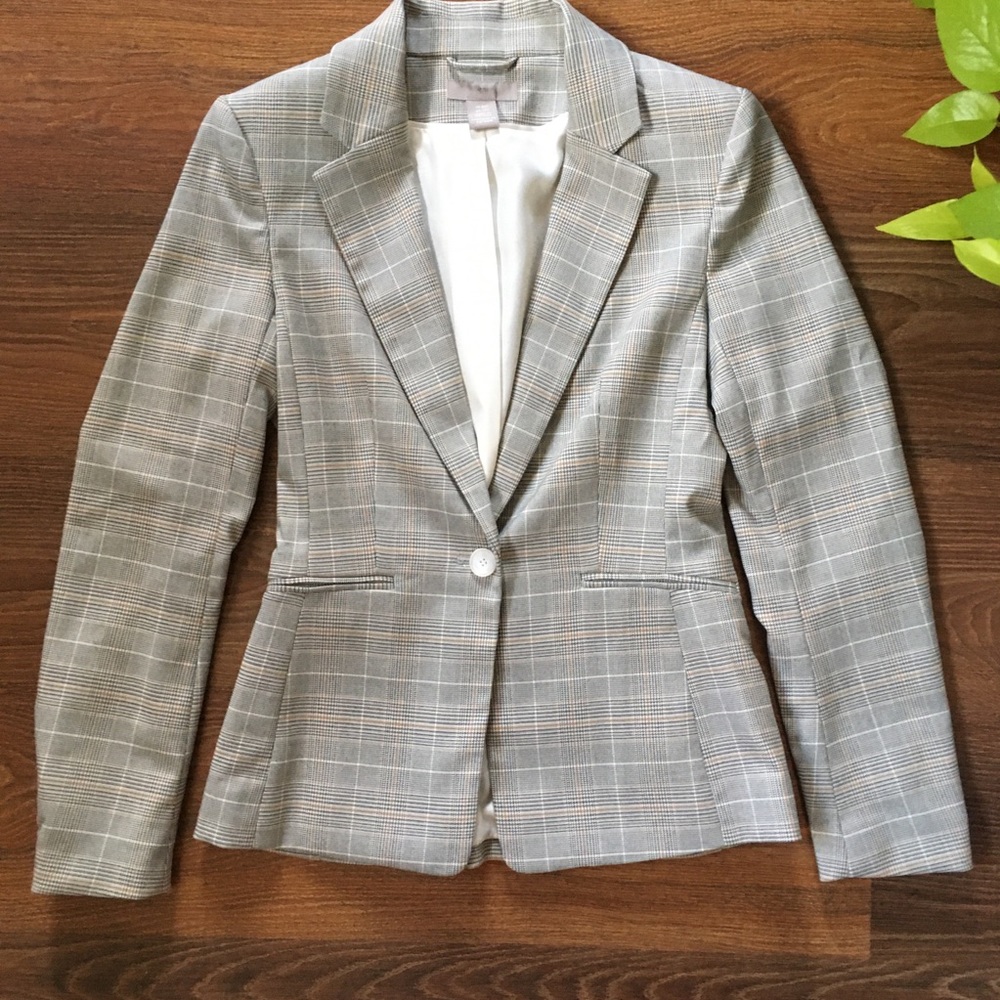 H&M Size XXS Plaid Blazer